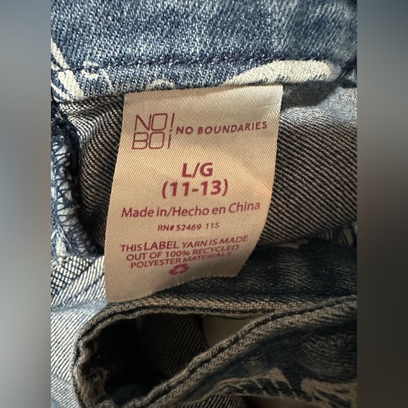 NoBo No Boundaries Denim Butterfly Mini Halter Dress Size Large 11-13 - Picture 9 of 10